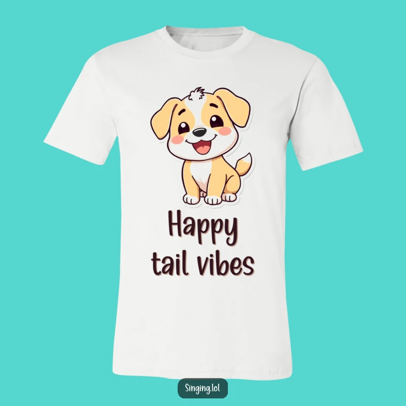 Funny Puppy Wagging Tail T-Shirt: Show Off Your Happy Pup!