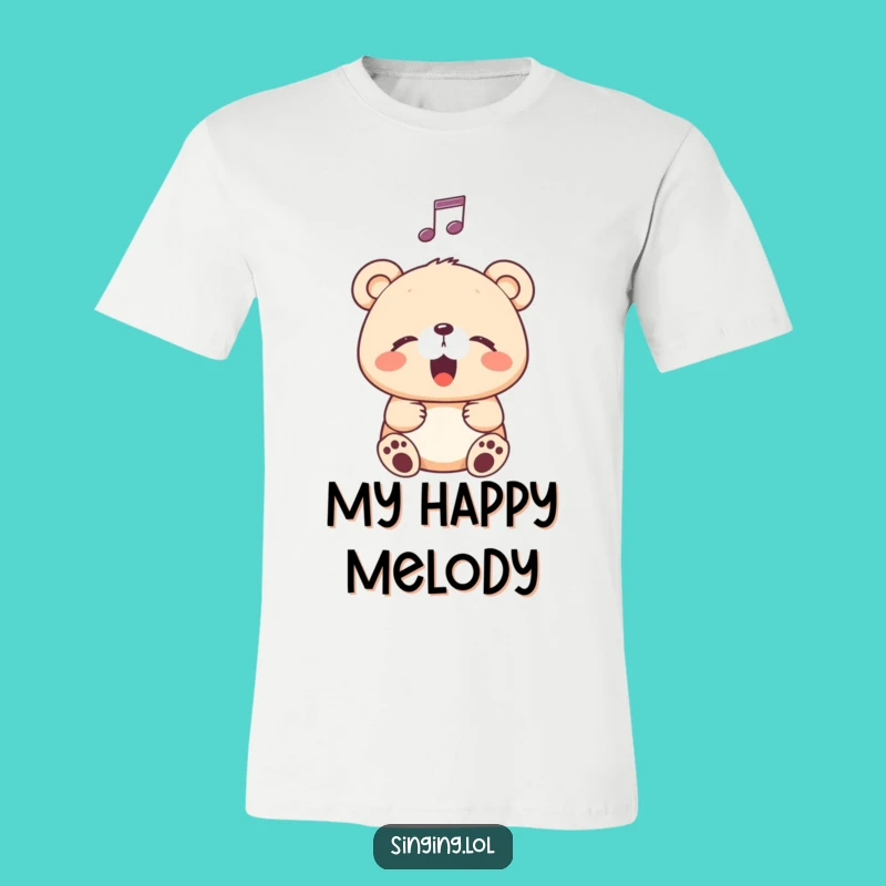 Funny Singing Bear Cub Tee: Wear Your Love for Music and Bears