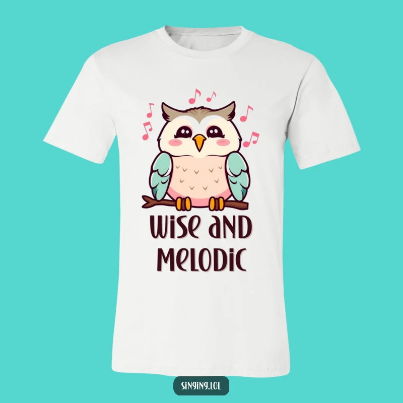 Funny Singing Owl T-Shirt: Cheerful Melody Tee, Best Funny Gift Choice