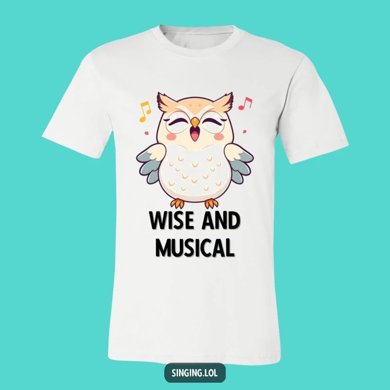Funny Triumphant Owl Hooting Tee - Cheerful Melody Shirt, Perfect Gift