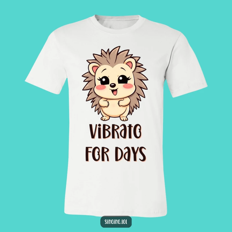 Funny Wobbly Hedgehog High Note Tee - Hilarious Animal Singing Shirt, Perfect Gift