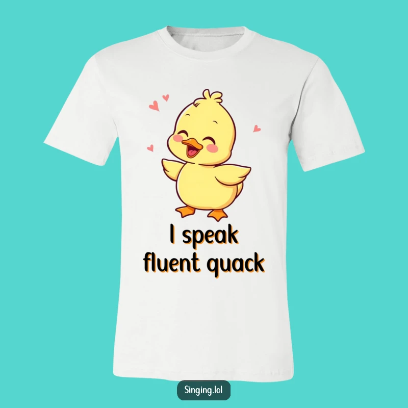 Funny Giggling Duckling T-Shirt - Hilarious Quacking Character Tee for Fun