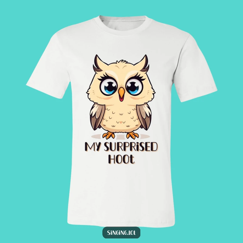 Funny Surprised Owl Tee: Wear Your Astonishment with Hooting Pride