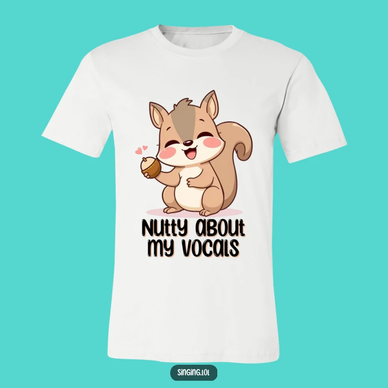 Funny Singing Squirrel Shirt: Adorable Nut-Loving Rodent Tee, Perfect Gift