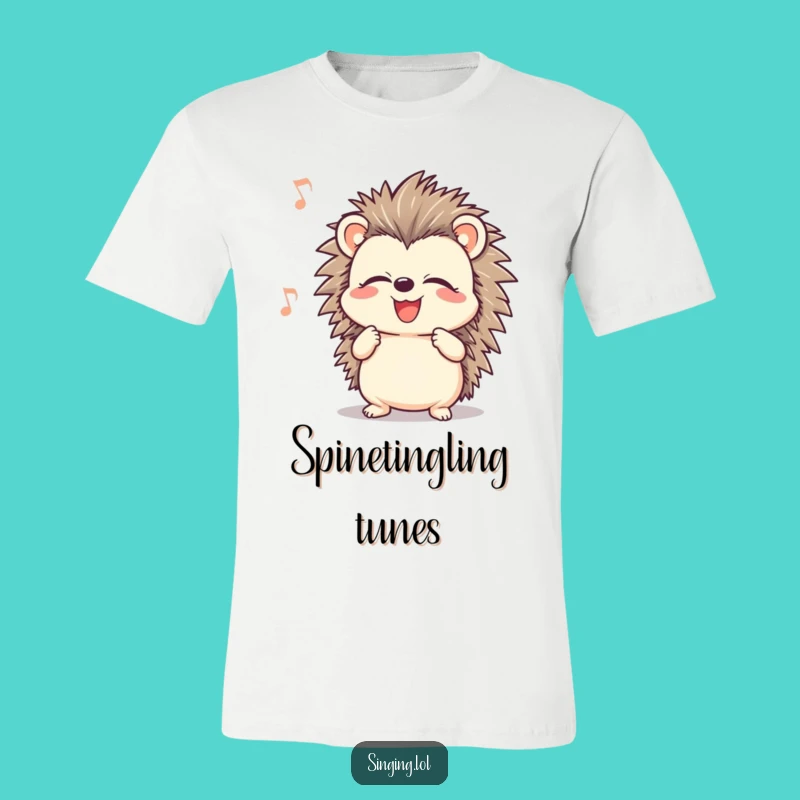 Funny Hedgehog Rockstar Tee: Singing Character Shirt, Hilarious Music Lover Gift
