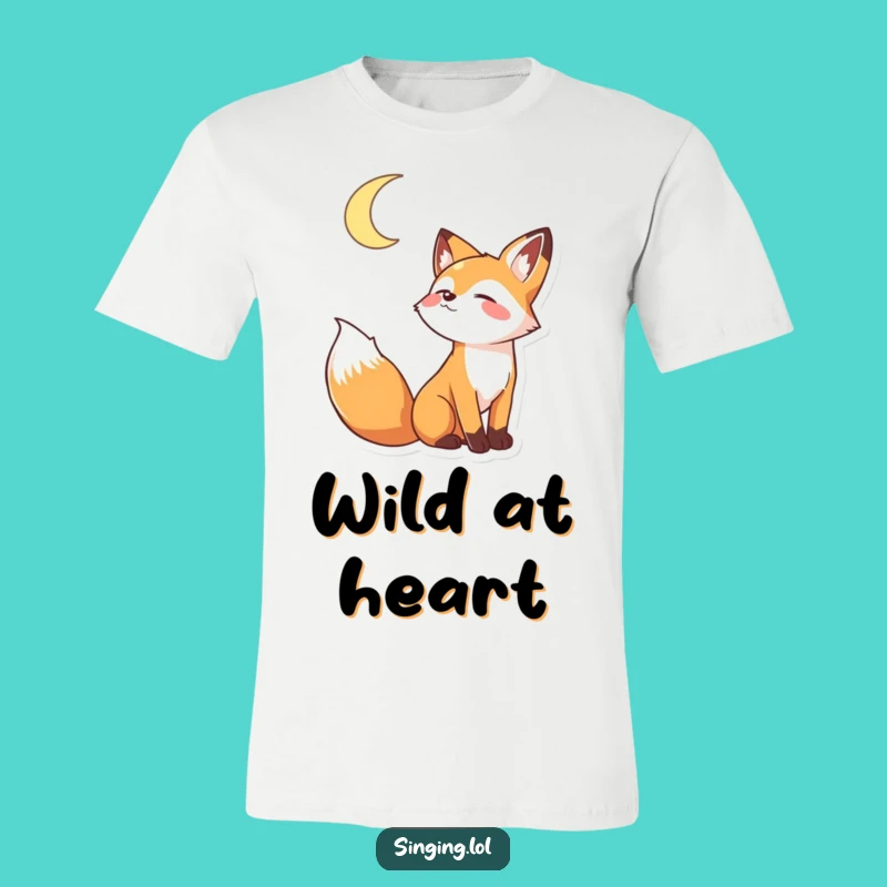 Funny Howling Fox T-Shirt - Playful Moon Vibe Tee, Perfect Casual Funny Gift!
