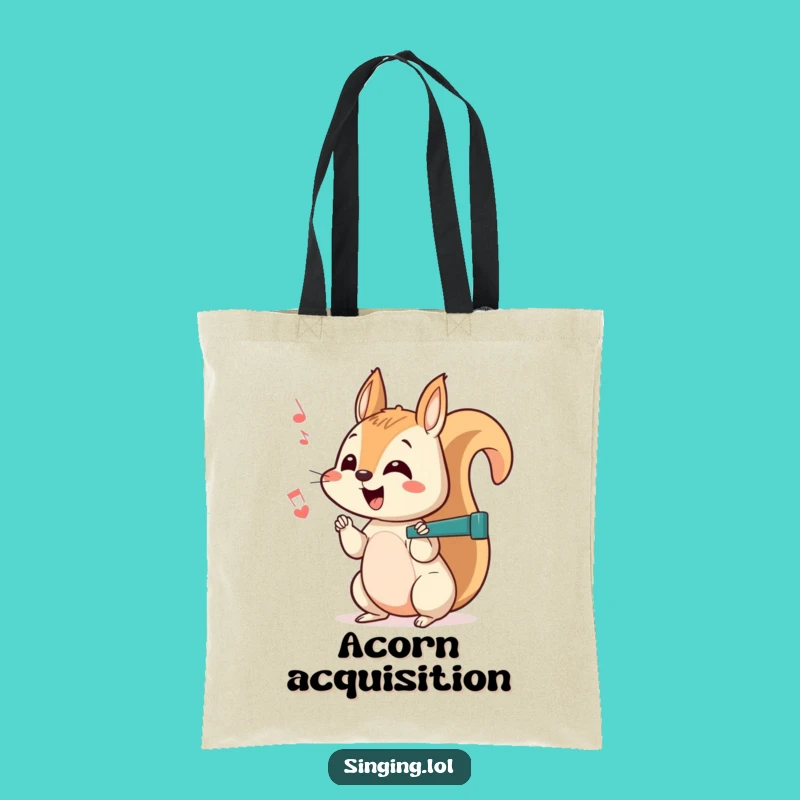 Funny Squirrel Tote Bag - Curious Chatter Carryall for Busy Bees