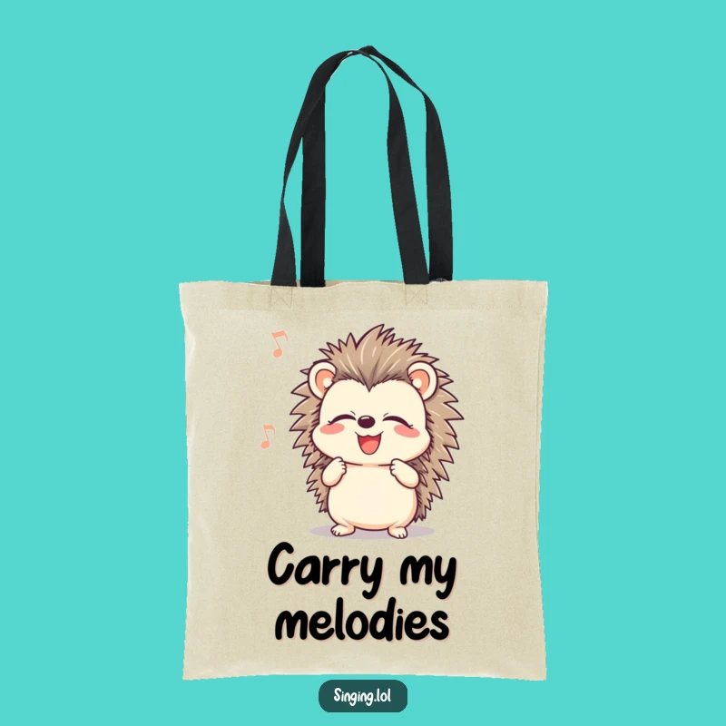 Funny Hedgehog Tote: Singing Character Bag, Musical Accessory Gift