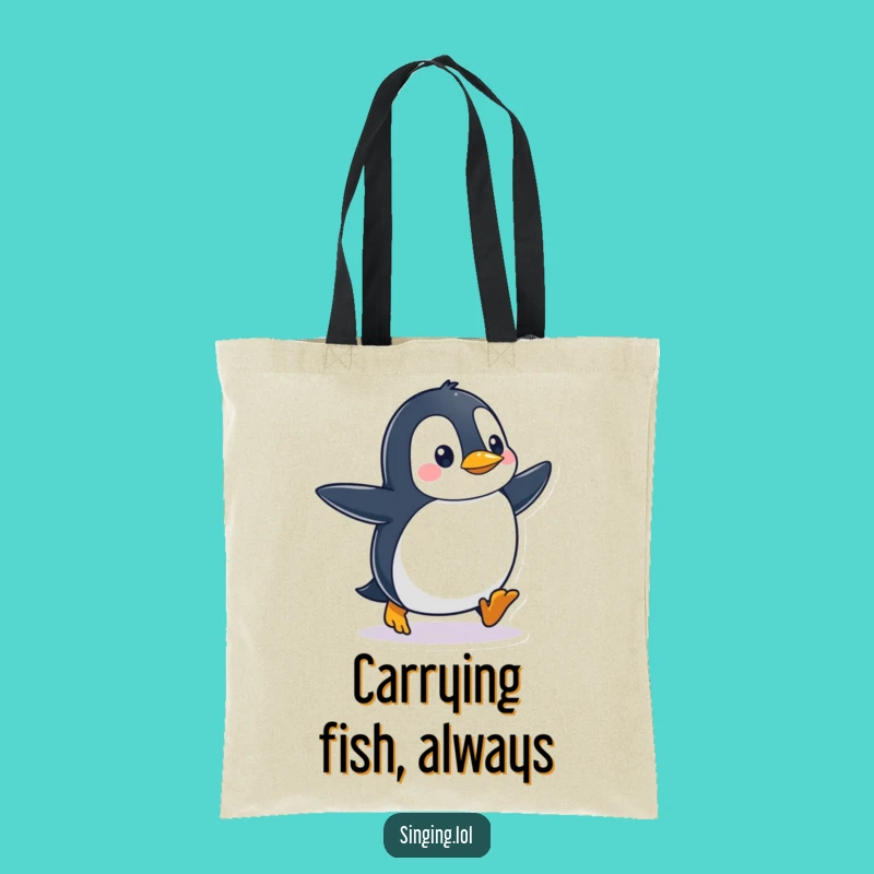 Funny Penguin Tapping Feet Tote Bag: Your Hilarious Companion for Waddle Adventures