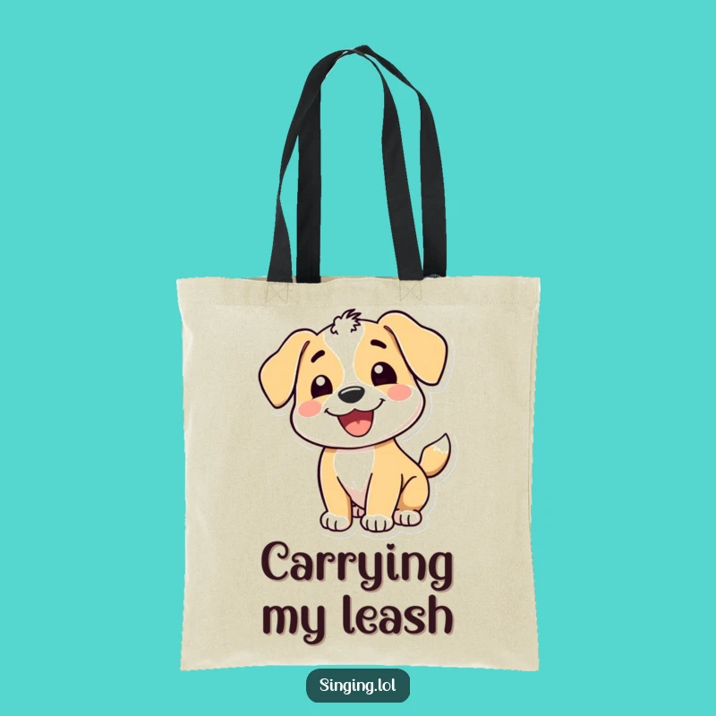 Funny Puppy Wagging Tail Tote Bag: Carry Your Happiness Everywhere!