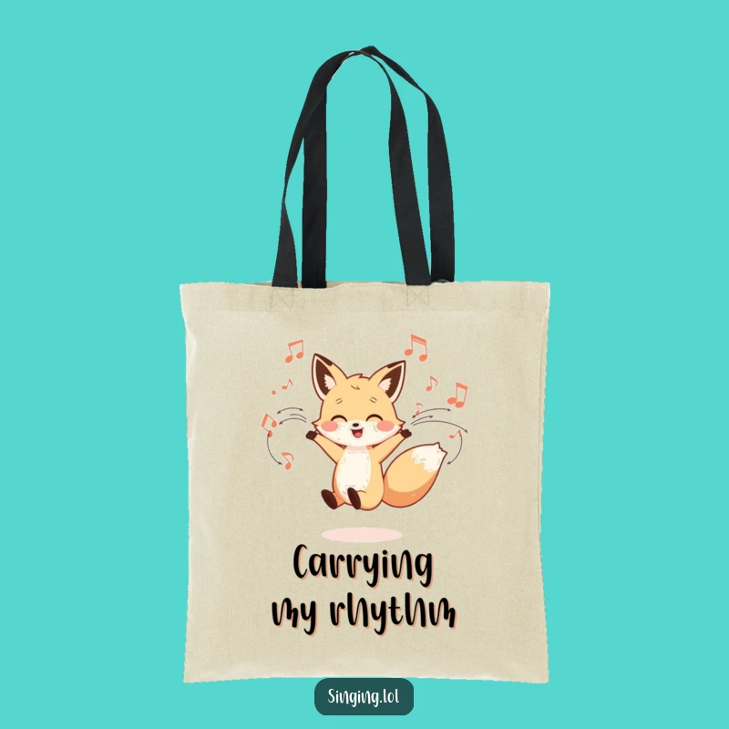 Funny Fox Dancing Tote Bag: Carry Your Rhythm and Smiles!