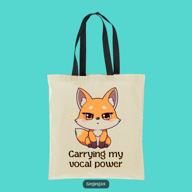 Funny Fox Opera Singer Tote Bag - Carry Your Dramatic Style