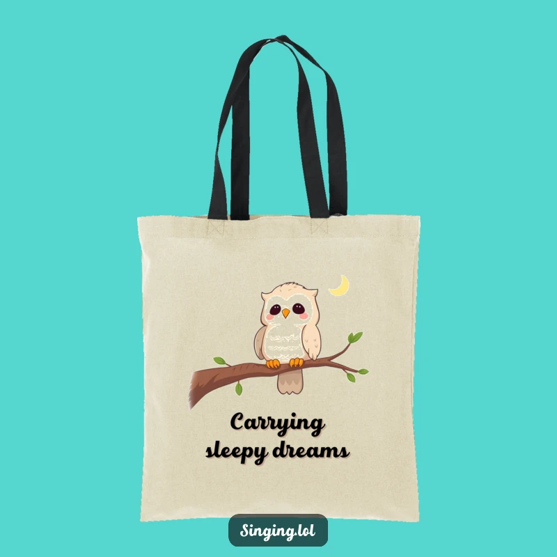 Funny Curious Owl Lullaby Tote Bag - Carry Your Calm