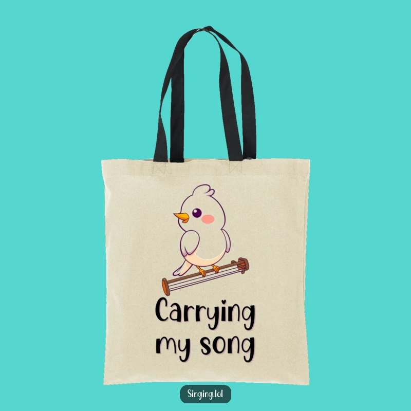 Funny Bird Melody Tote Bag: Carry Your Tunes Sweetly, Great Funny Gift!