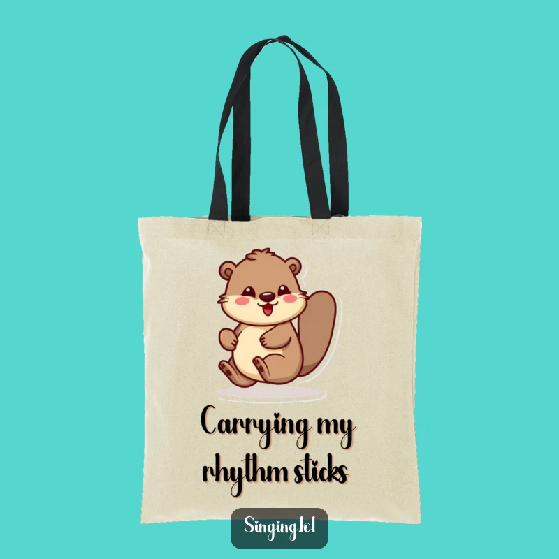 Funny Bouncing Beaver Tote Bag: A Stylish and Hilarious Accessory for the Rhythmically Inclined