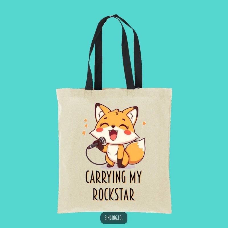 Funny Fox Singer Tote: Carry Your Talent and Essentials Anywhere