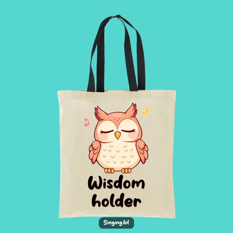 Funny Owl Tote Bag - Happy Lullaby Carryall for Peaceful Outings