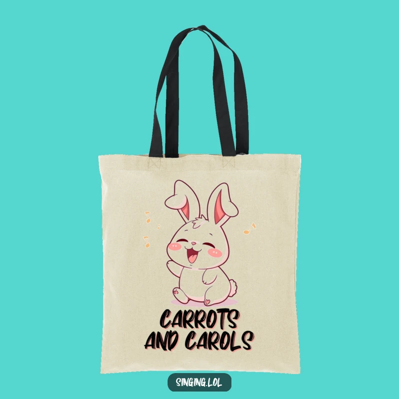 Funny Rabbit Tote Bag: Carry Your Tunes with a Floppy-Eared Singer