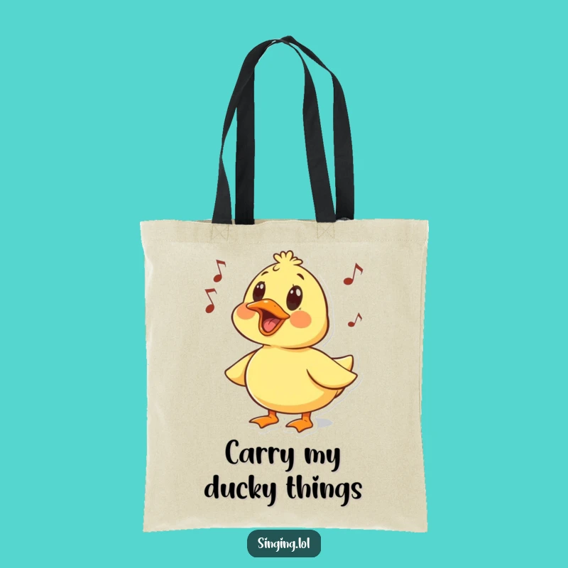 Funny Surprised Duck Tote Bag: Quacking Humor, Carry Your Laughs Everywhere