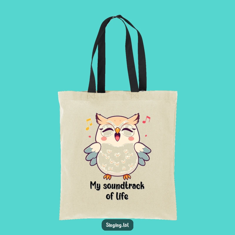 Funny Owl Hooting Melody Tote Bag - Carry Your Tunes in Style, Great Gift